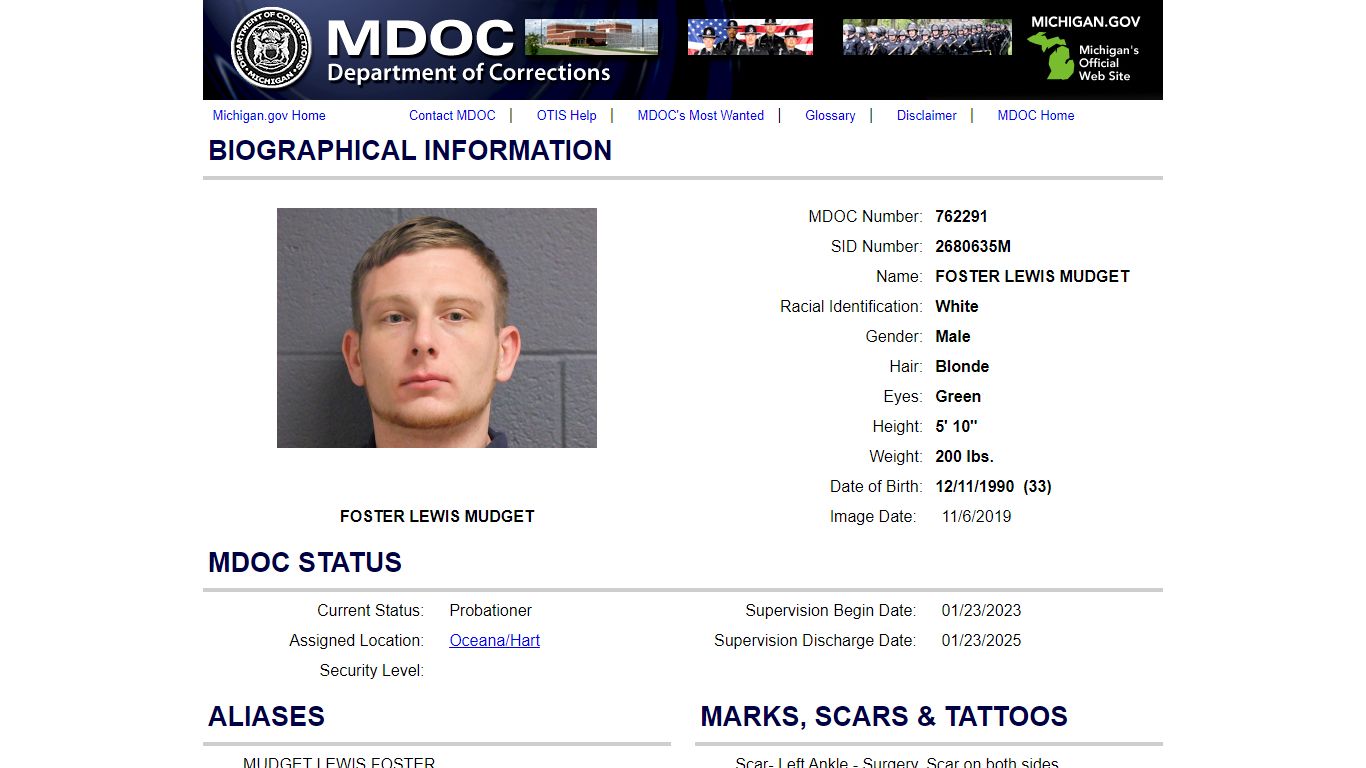 Offender Tracking Information System (OTIS) - Offender Profile