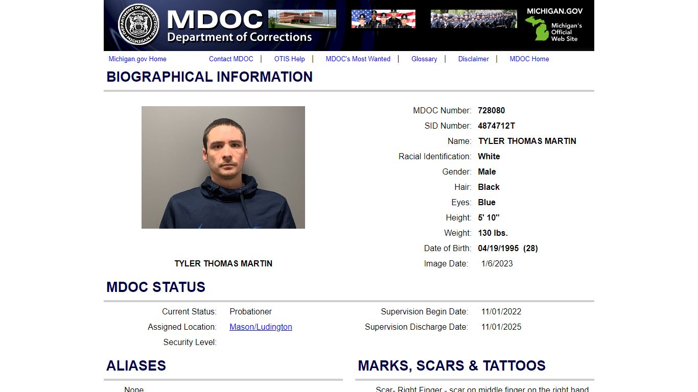 Offender Tracking Information System (OTIS) - Offender Profile